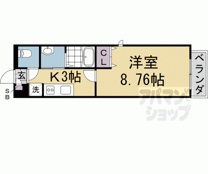 【アムール西京極】間取