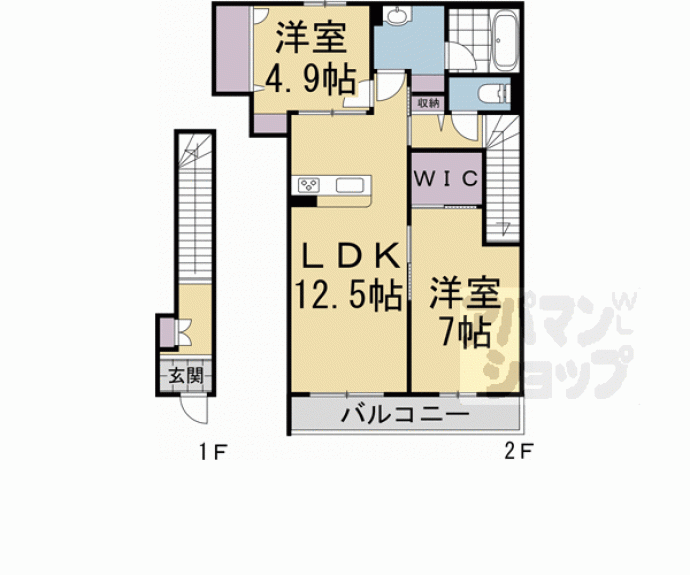 【シャーメゾン太秦Ⅱ】間取