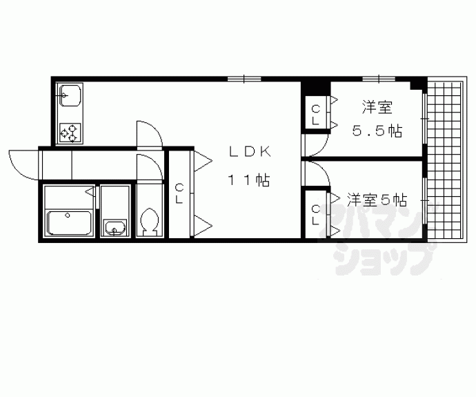 【ハイマート麩屋町】間取