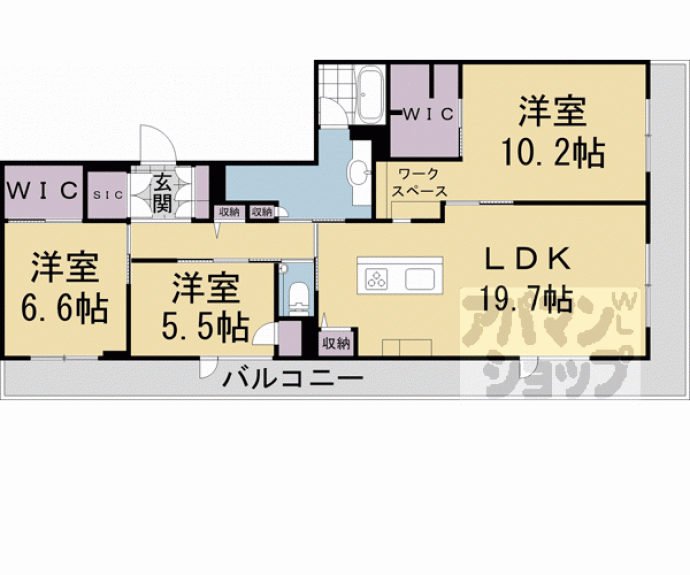 【メゾン御所南】間取