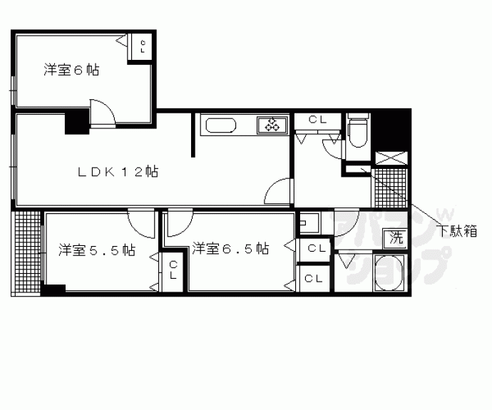 【ライオンズマンション二条城東】間取