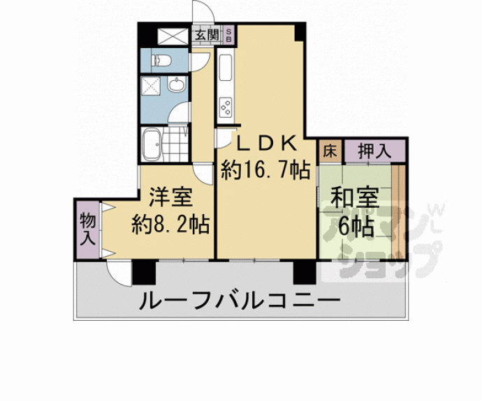 【ライオンズマンション二条城東】間取