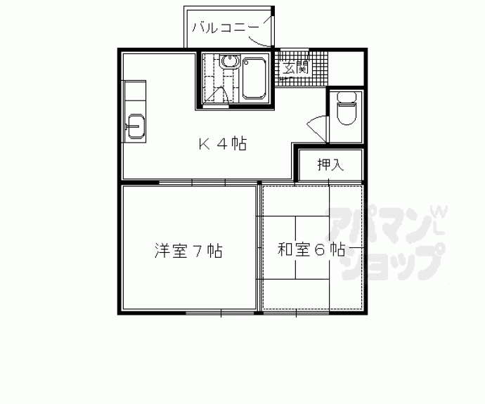 【コーポ西川】間取