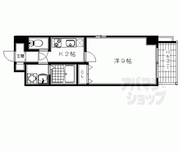 【朱雀北ノ口町マンション】間取