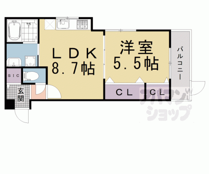 【ＰｒｉｖａｔｅＲｅｓｉｄｅｎｃｅ東山七条】間取