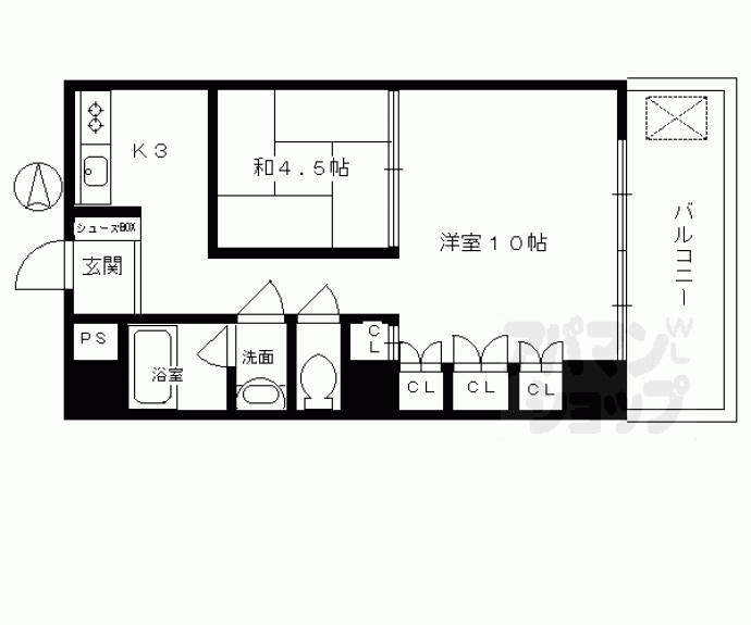 【森マンションⅡ】間取