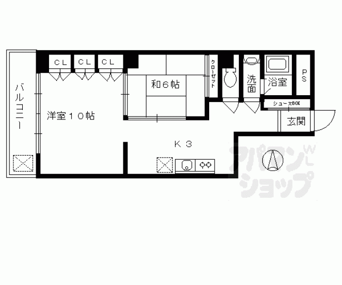 【森マンションⅡ】間取