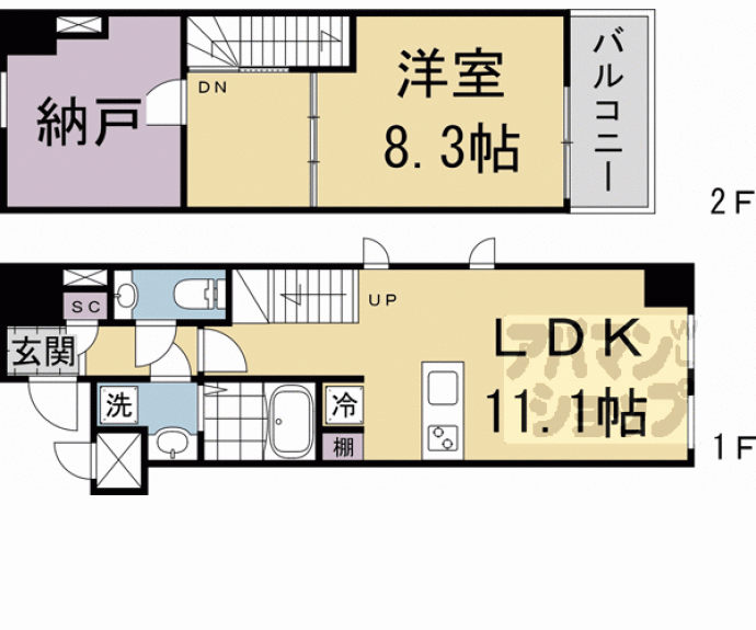 【ＳＴＡＮＤＺ京都駅西】間取