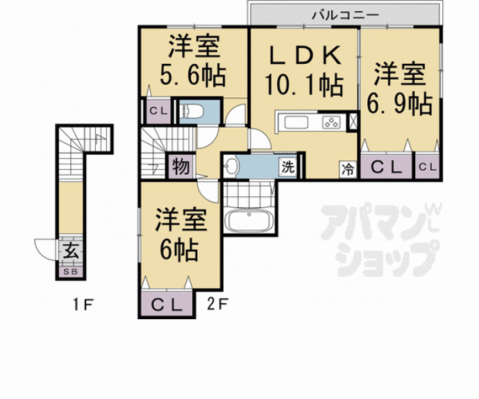 【Ｄ－ＲＯＯＭ大覚寺】間取