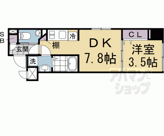 【ＳＴＡＮＤＺ京都駅西】間取