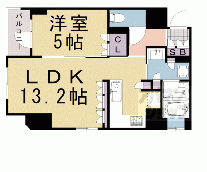 【リーガル京都堀川五条通りⅡ】間取