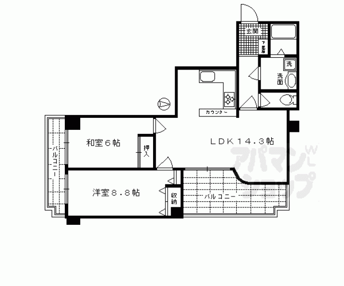 【グランドムール東竹屋町】間取