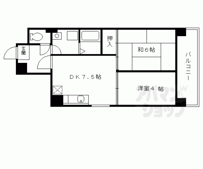 【パラシオ西洞院】間取