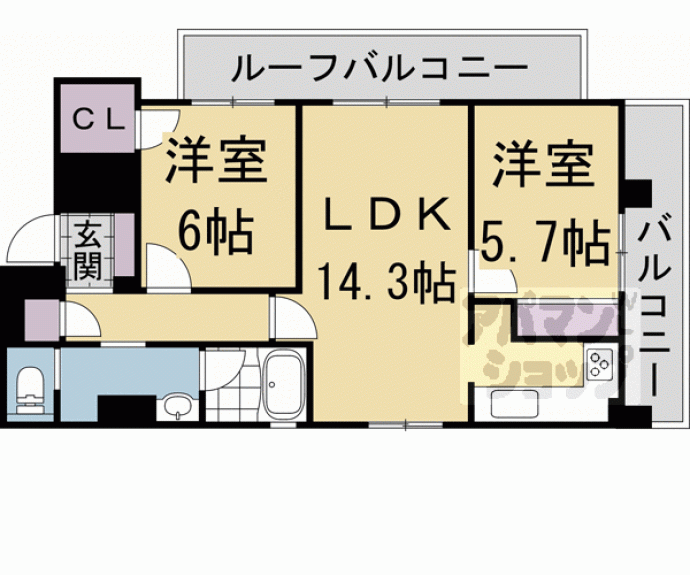 【リーガル京都堀川中立売Ⅱ】間取