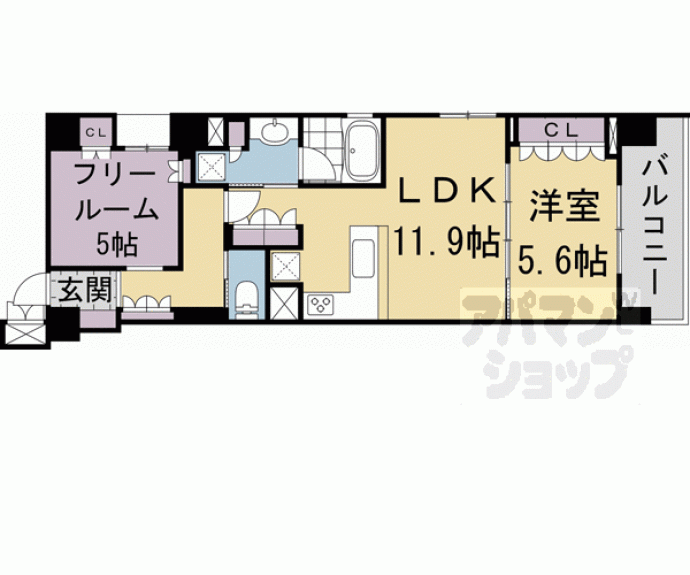 【リーガル京都堀川中立売Ⅱ】間取