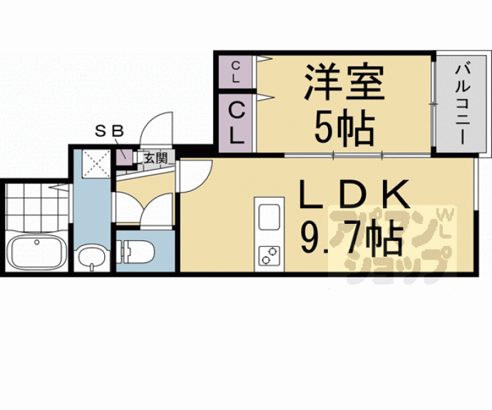 【エルピーノ一乗寺】間取