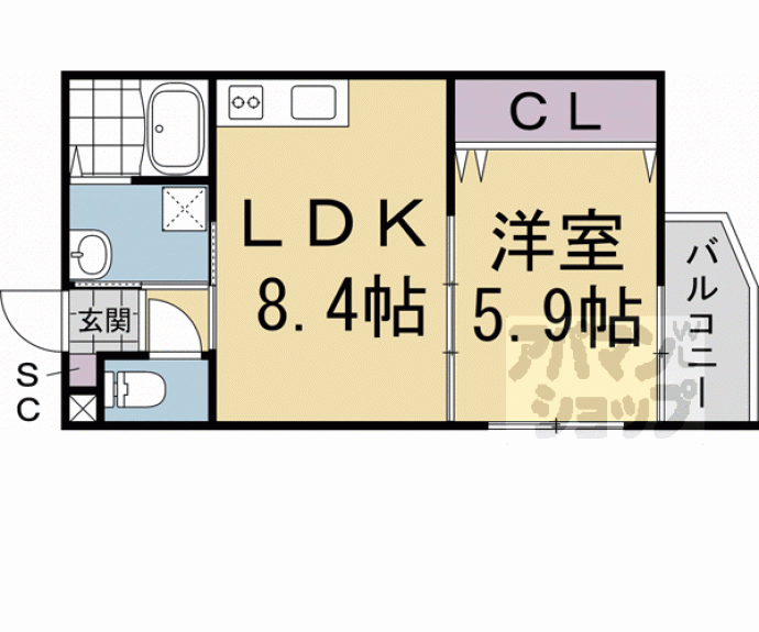 【フェリーチェ深草】間取