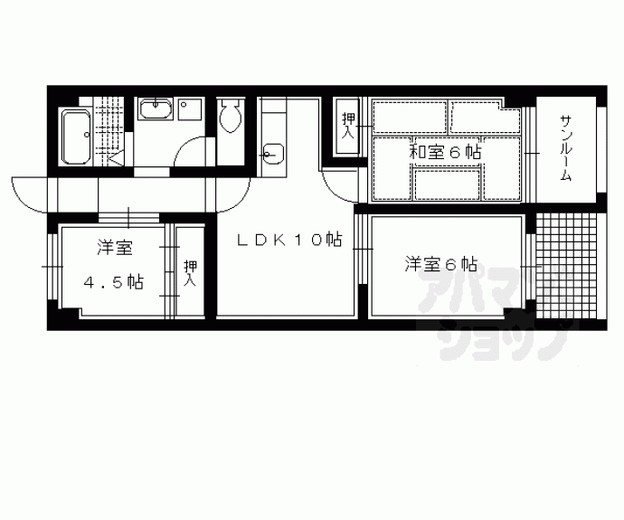 【カストルム洛北】間取