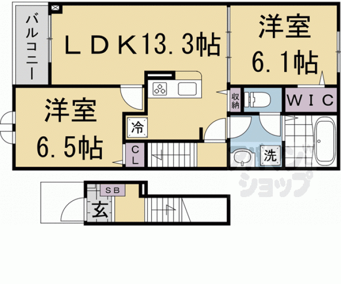 【プロスぺリテ下阪本】間取