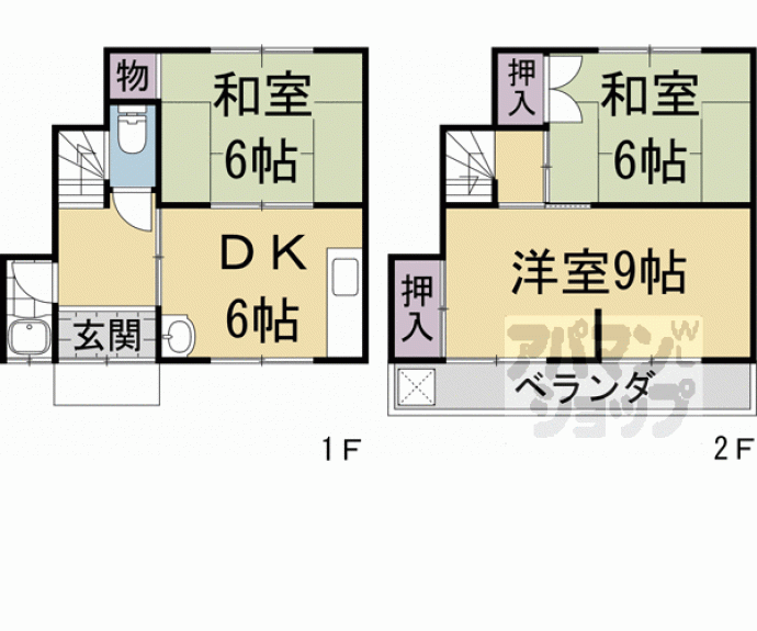 【桃山町西町貸家】間取