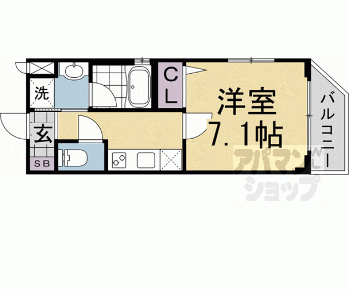 【ベラジオ雅び京都円町Ⅱ】間取