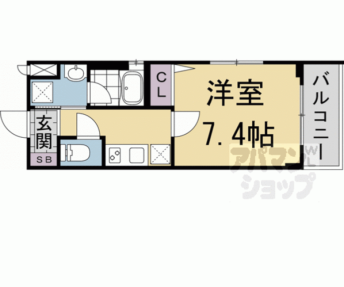 【ベラジオ雅び京都円町Ⅱ】間取