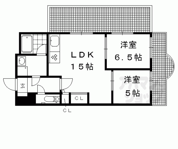 【ハイムフロイデン一乗寺】間取