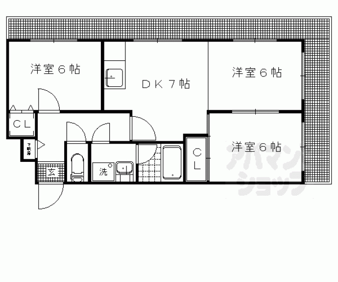 【ハイムフロイデン一乗寺】間取