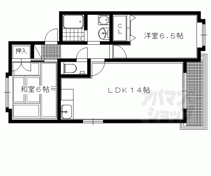 【メゾン・ル・トゥール南修学院】間取