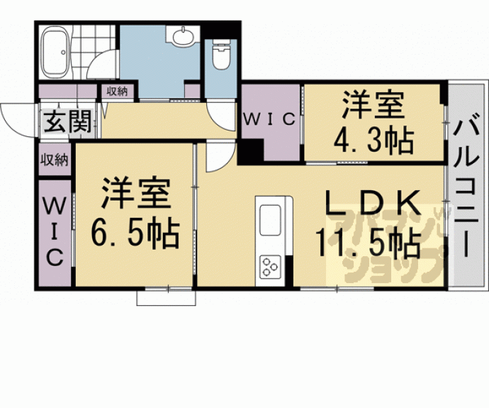 【Ｈｅｒｉｔａｇｅ洛南東寺】間取