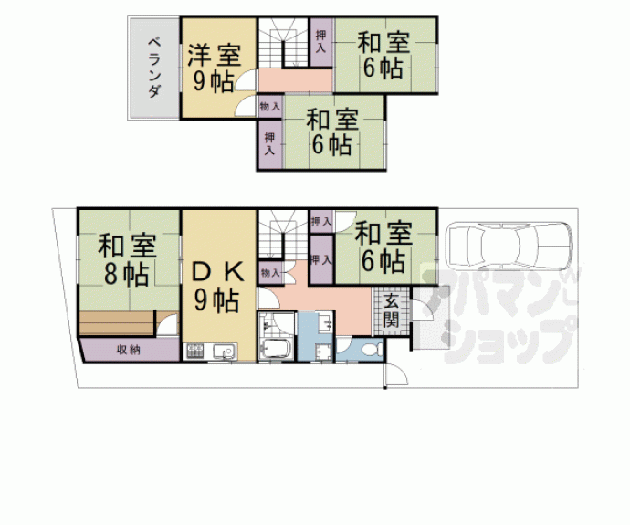 【カルチャー洛西Ｂ棟】間取