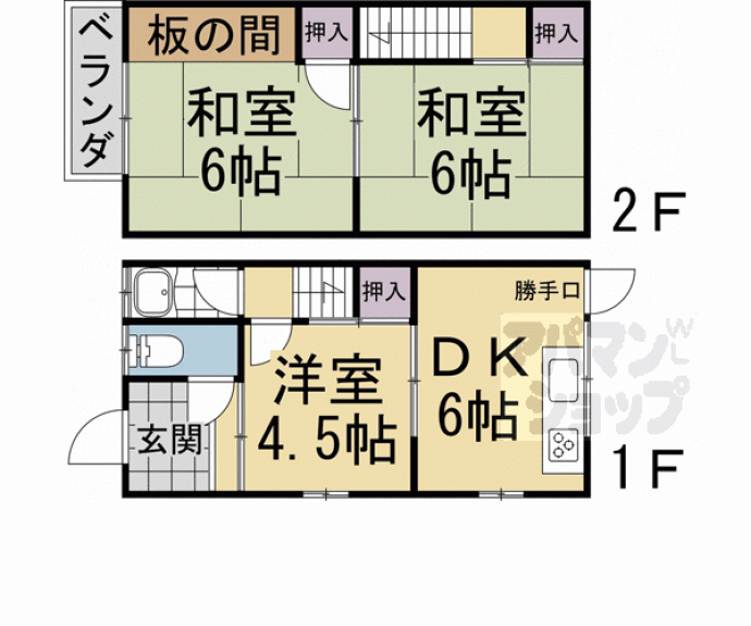 【深草下川原町貸家】間取