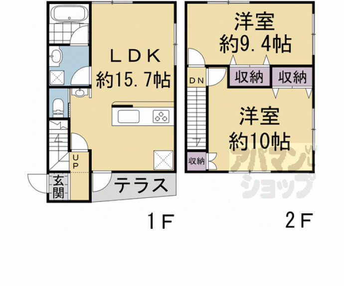 【椥辻封シ川町戸建て】間取