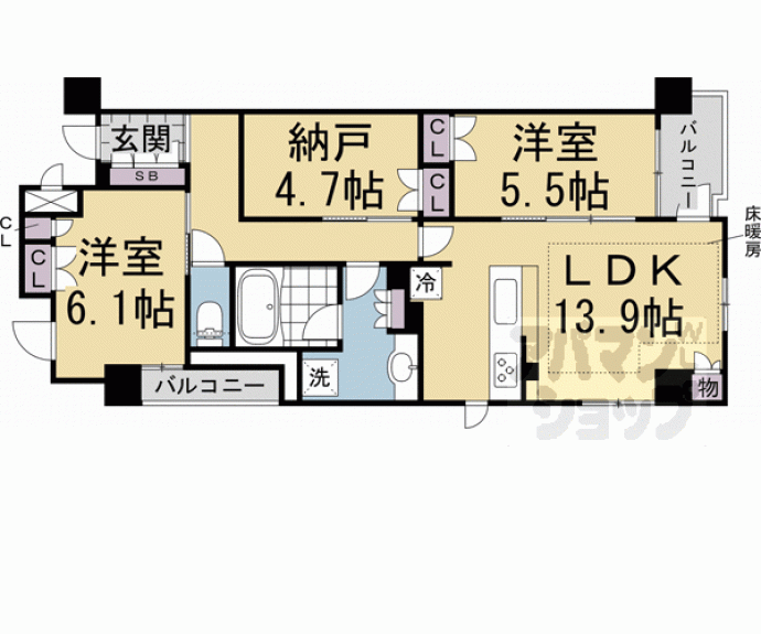 【シャリエ京都円町】間取