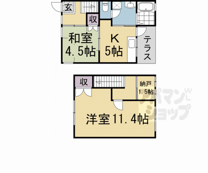 【太子山町貸家】間取