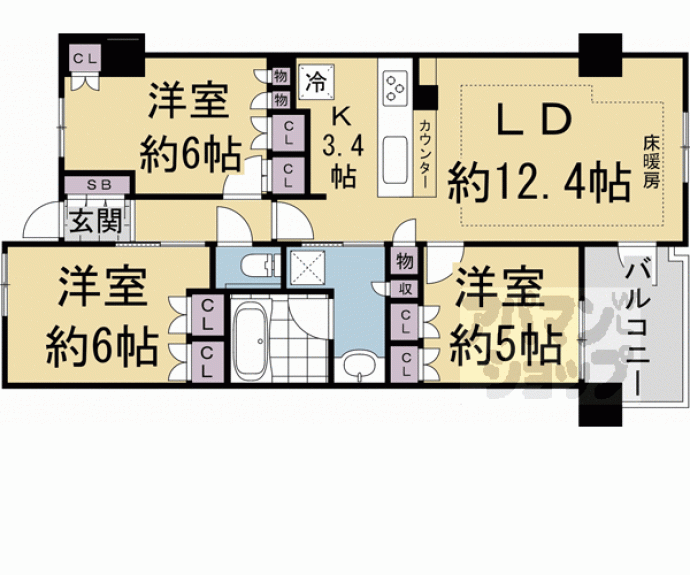 【シャリエ京都円町】間取