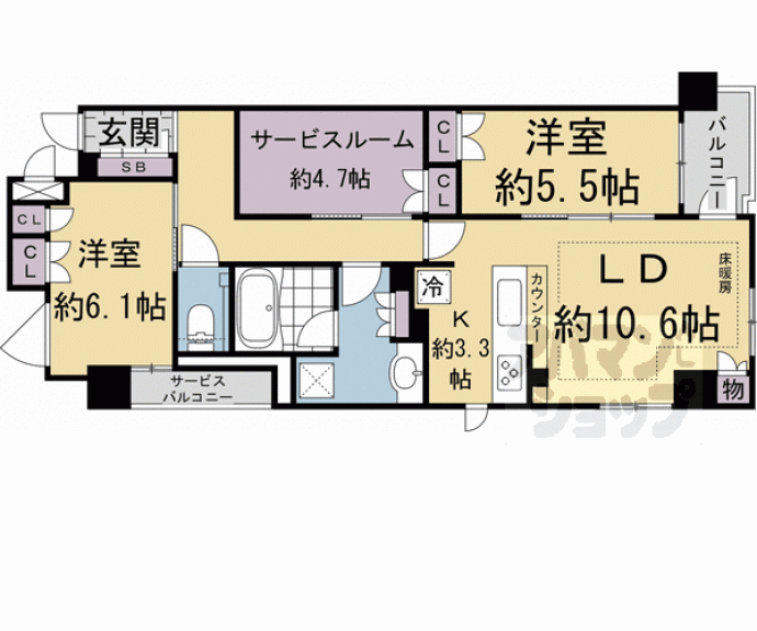 【シャリエ京都円町】間取