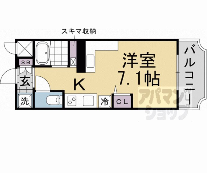 【デトムワン衣笠】間取