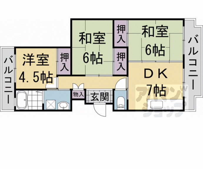 【蜂ヶ丘市営住宅】間取