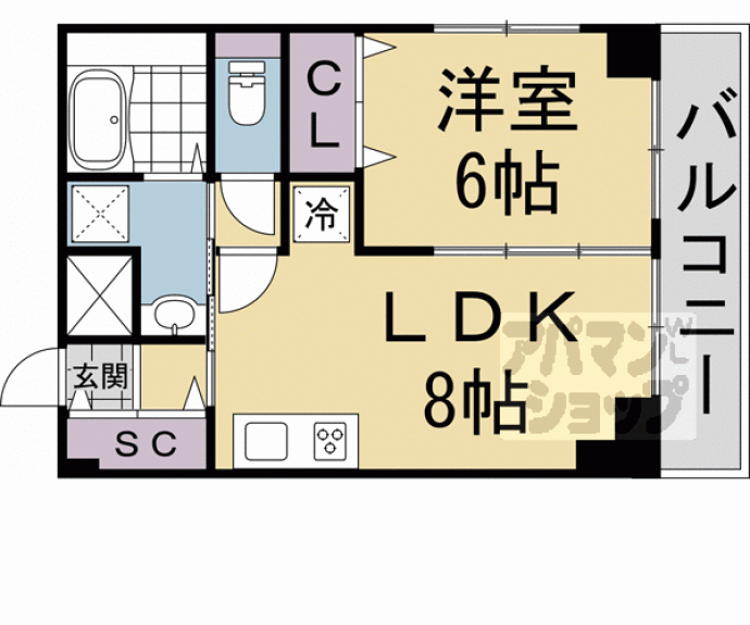 【メルディアキューブ観月橋　Ａ棟】間取