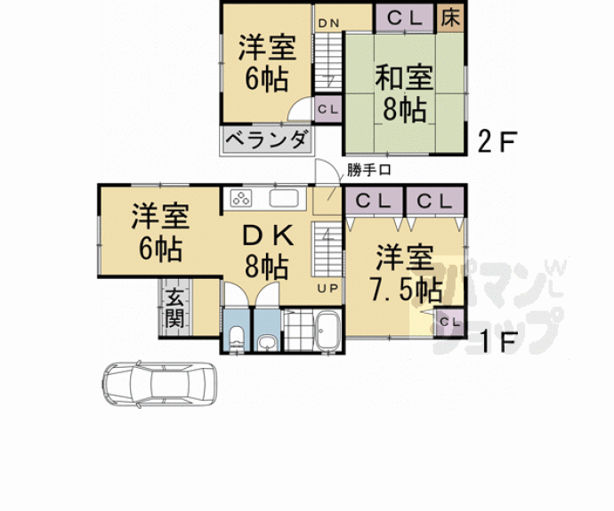 【莵道荒槇貸家】間取