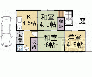 【梅津罧原町１７－２－４貸家】