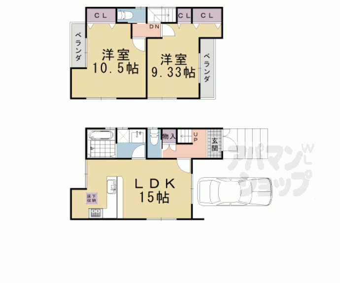 【大津市山上町貸家】間取