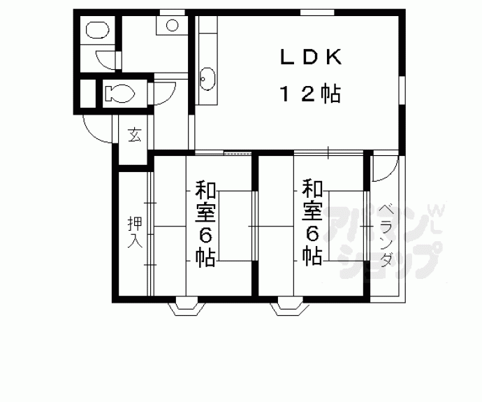 【コンフォート稲荷】間取