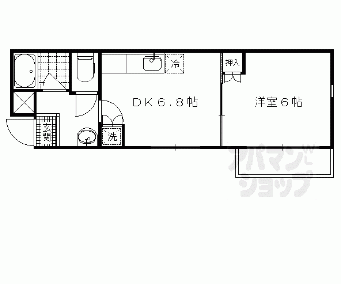 【ベラフューメ丹波橋】間取