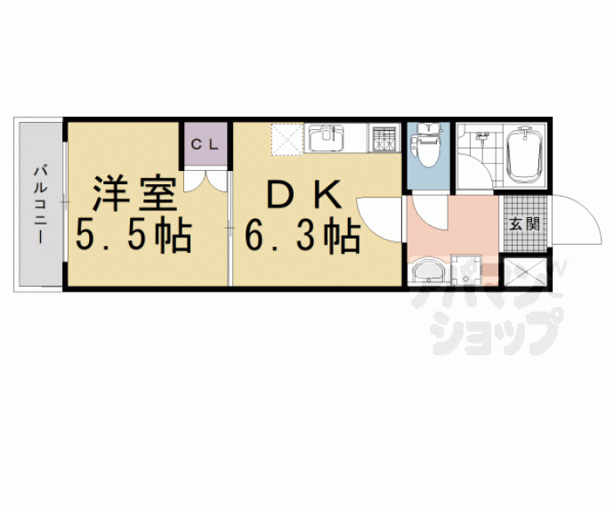 【ベラフューメ丹波橋】間取