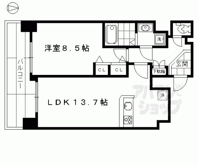 【スワンズ京都油小路】間取