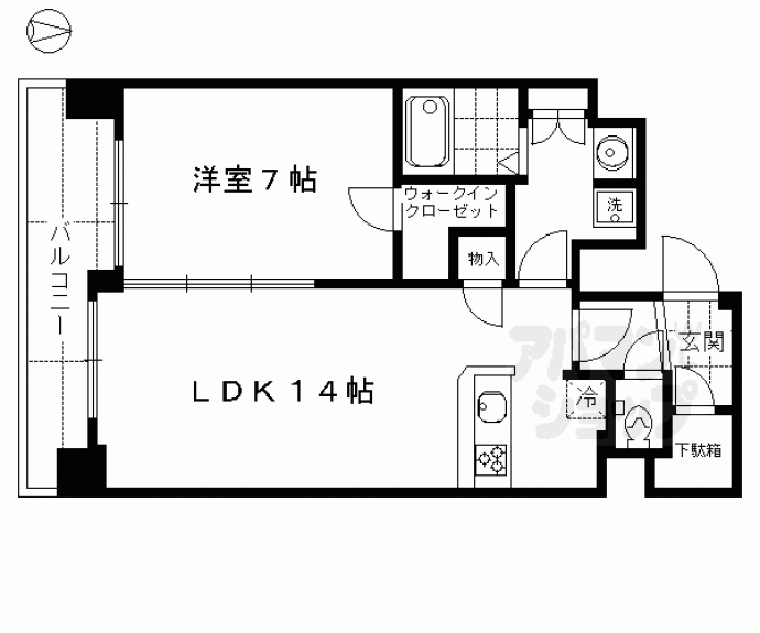 【スワンズ京都油小路】間取