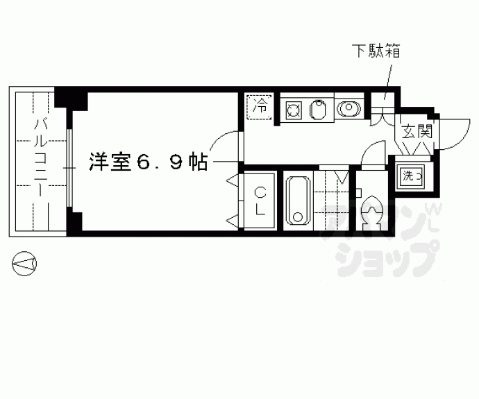 【スワンズ京都油小路】間取