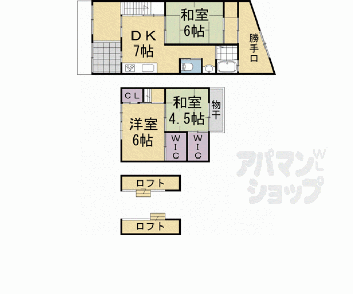 【聚楽廻西町貸家】間取